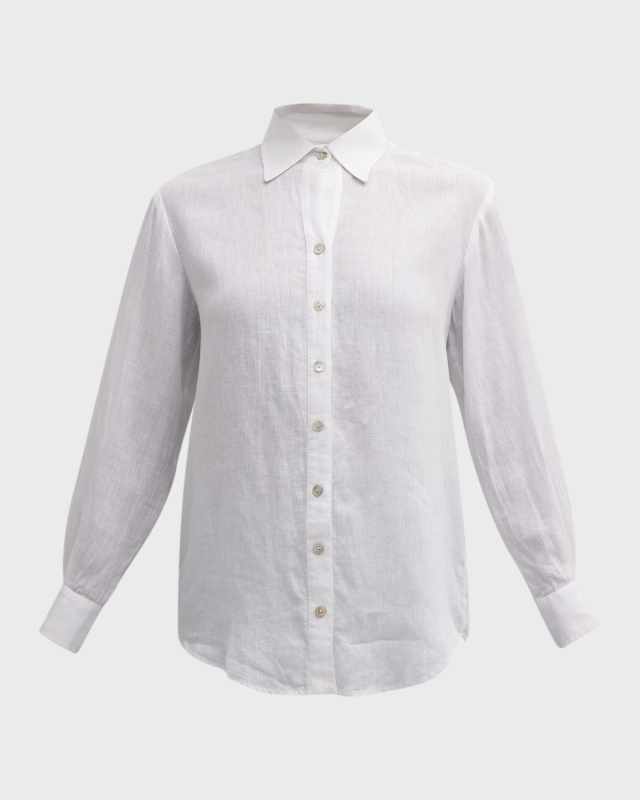 Monica Oversized Linen Boyfriend Shirt